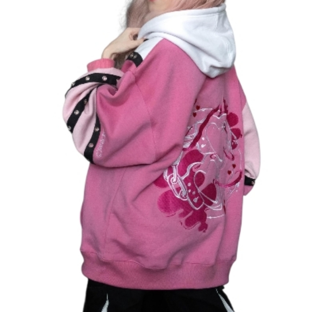 THE KIGU STOP pink anime Angel Baby oversized unisex‎ hoodie sweatshirt 3X